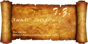 Tankó Zoltán névjegykártya