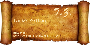 Tankó Zoltán névjegykártya