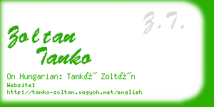 zoltan tanko business card